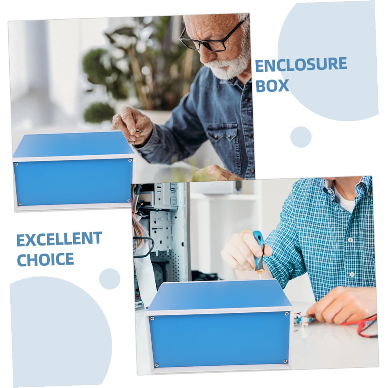 DOITOOL Caja Metálica para Conexiones Eléctricas Resistente y Compacta con Diseño Práctico y Elegante para Proyectos Electrónicos Estaciones y Equipos de Medición Fácil Instalación y Uso