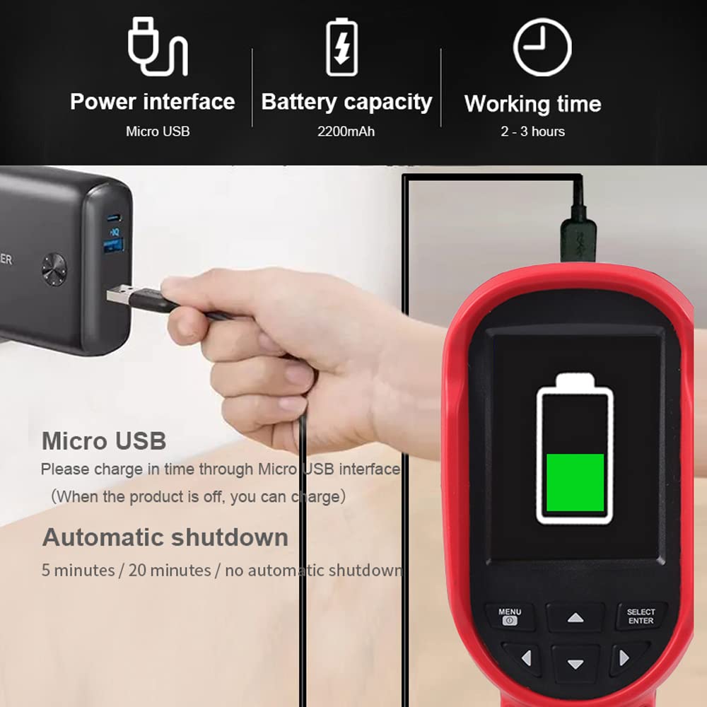 Irfora Tragbare Infrarotsensoren Tragbare Wärmebildkamera 2,8 Zoll 240 * 320 TFT-Display 640 * 480 sichtbare Lichtauflösung Klare Bildkamera -20 ℃ bis 550 ℃ Temperaturmessgerät