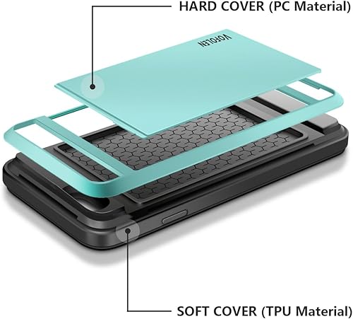 Miniatura 6 de Vofolen Funda para iPhone 8 Plus Funda tipo cartera para tarjeta de crédito, ranura de identificación, cubierta deslizante, bolsillo oculto, de