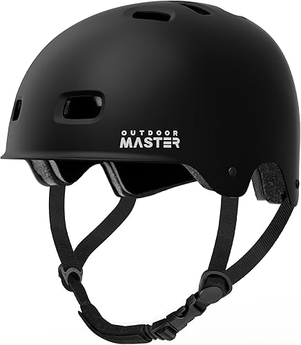 OutdoorMaster Casco de Patineta y Ciclismo - Beetles Snug, Casco de Bicicleta para Adultos, Jóvenes y Niños - Dos Forros Extraíbles, Ventilación,