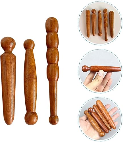 Miniatura 8 de HEALLILY Palo de masaje de pies, pluma de acupresión de madera natural para reflexología, herramienta de masaje ergonómica para pies para uso