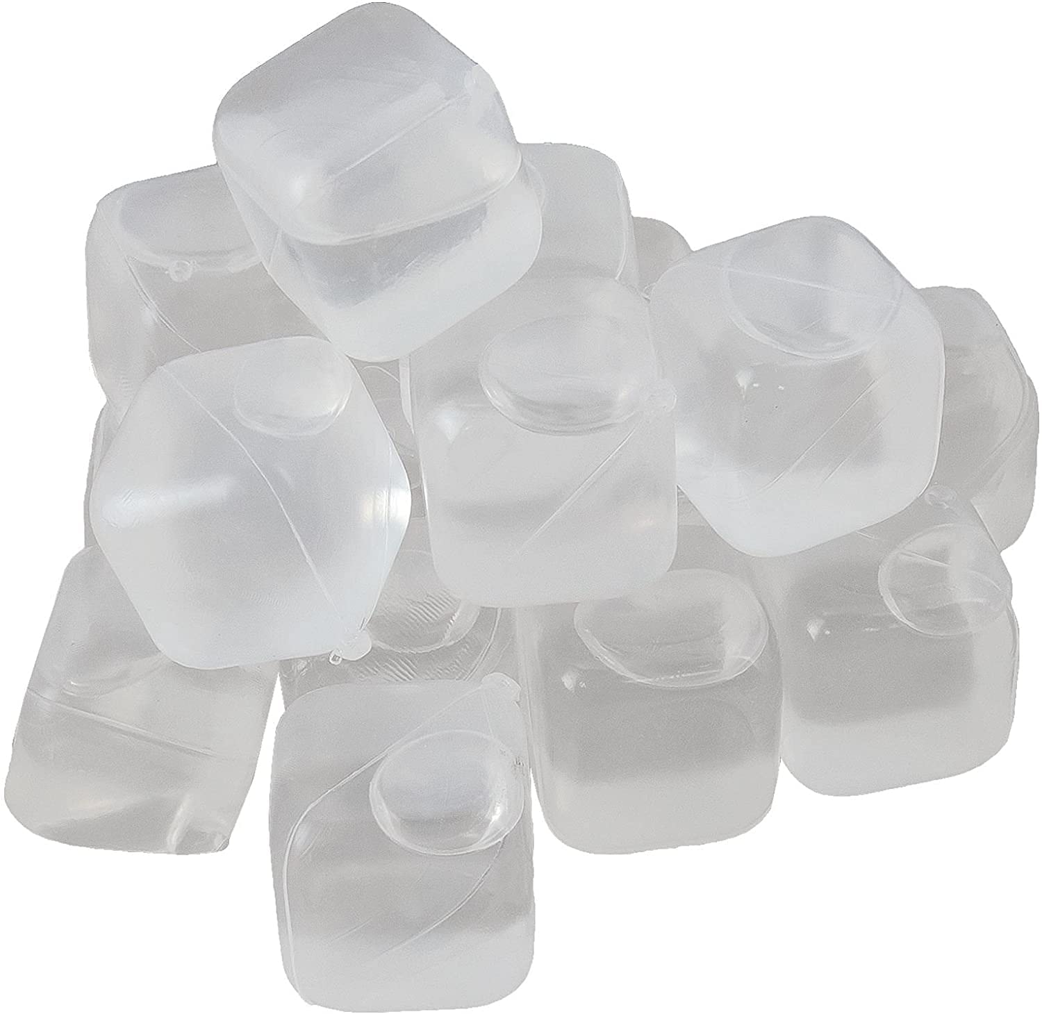 AARU Plastic Reusable Ice Cubes Pack- Washable, Dry and Freezer for Cooling Whiskey, Wine, Beer, Beverage and More -Eliminating Melting Ice Cube (White) 24 Pieces