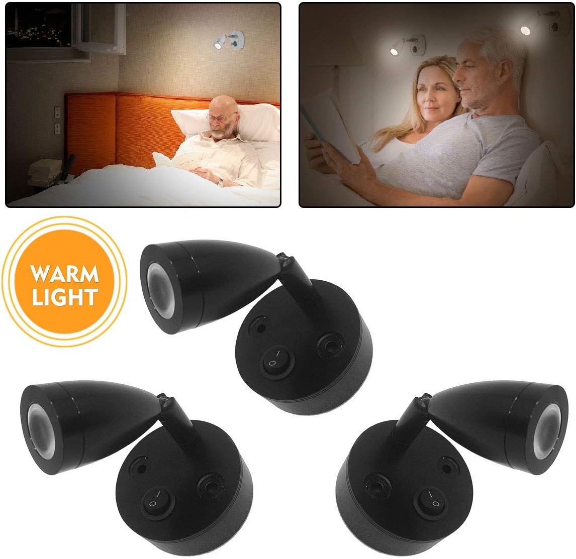 Wall Spot Reading Light Switch Car Camper Van Caravan Boat Warm Interior Light Ceiling Lamp