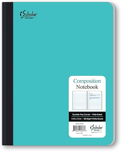 Miniatura 11 de iScholar Xpression - Cuaderno de composición de varios colores, rayas anchas, 9.75 x 7.5 pulgadas, 100 hojas, cubiertas de colores surtidos (59100)