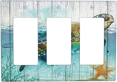 Miniatura 134 de Cubiertas de Interruptor de Luz de 1 Gang Medieval Abstracto Moderno Luna Estrellado Gran Ola Toggle Simple Placa de Pared Cubierta Decorativa de