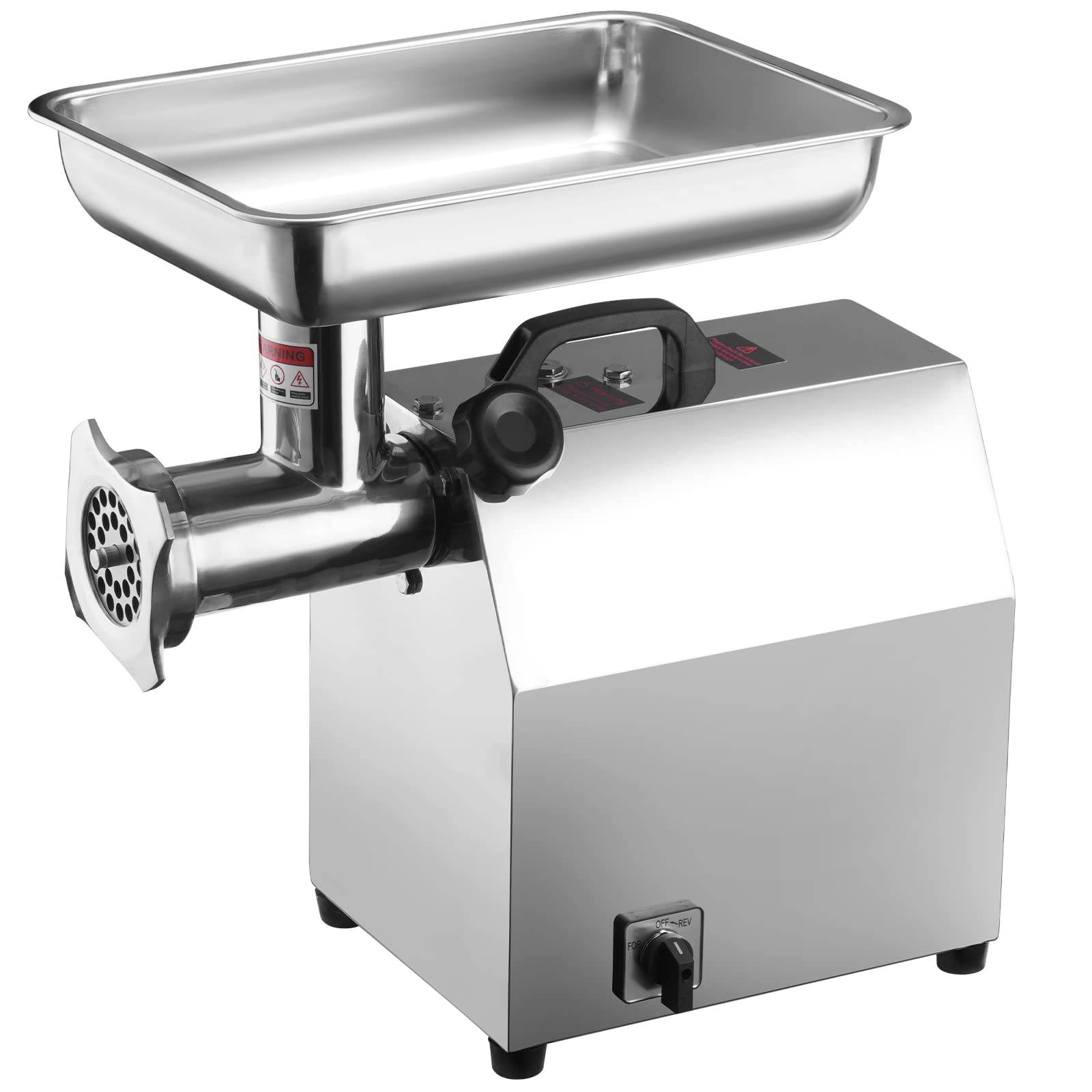 VEVOR Picadora de Carne 1100W Picadora Eléctrica Multifuncional 360 kg/h con 2 Cuchillas 2 Placas de Picado Empujador de Salchichas de Acero Inoxidable para Picar Rápidamente Carne Cebolla Ajo Hierbas