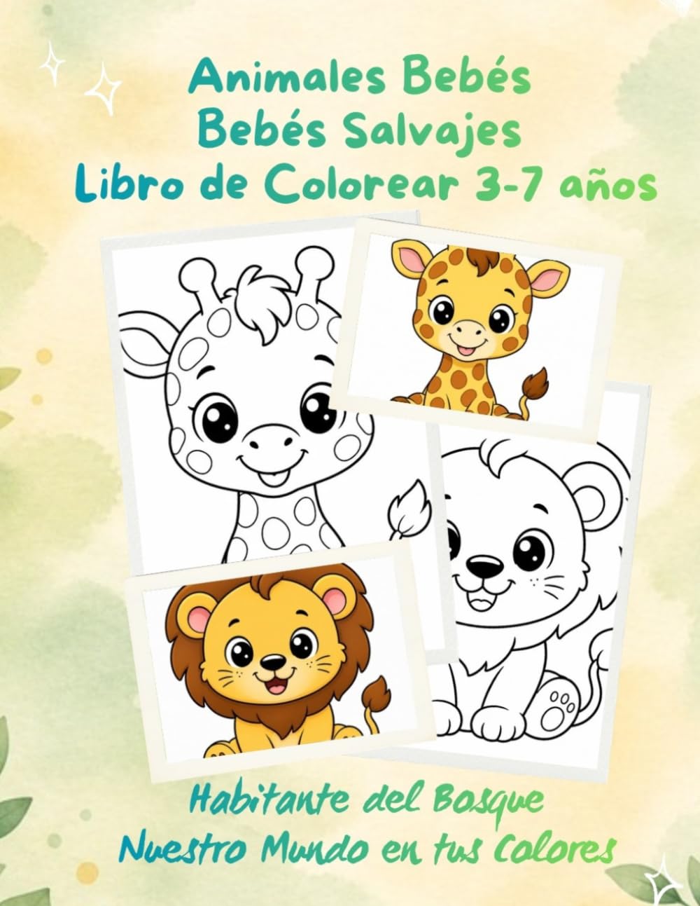 Bebés Salvajes: Libro para Colorear para niños entre 3 y 7 años (Animales Bebés)