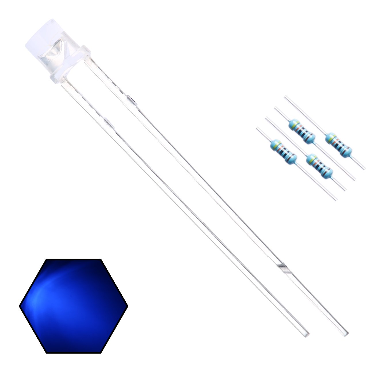 100 Pz Led Blu 3 Mm Standard - ART. AD03 - Foto 5