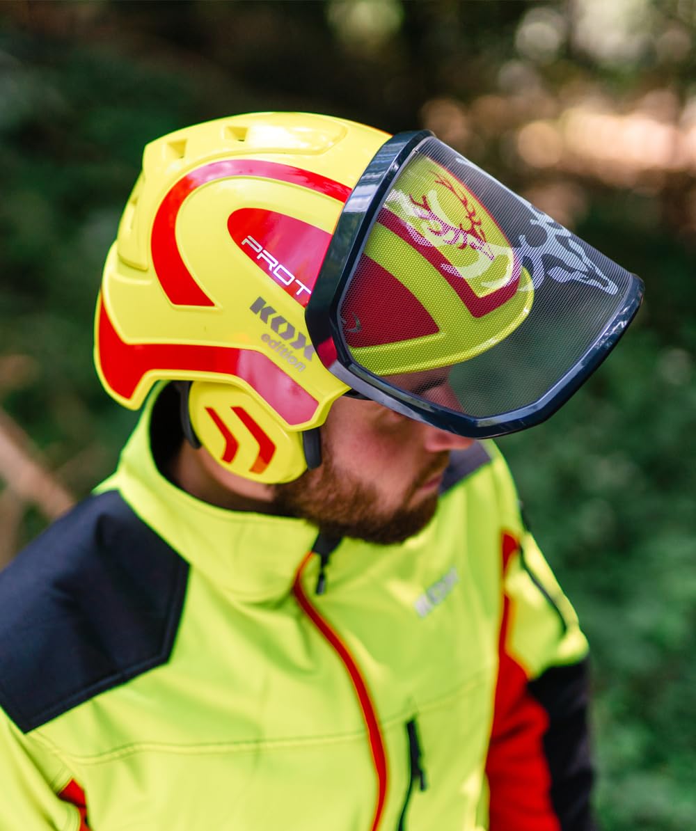 Protos Integral Forest combiné casque édition KOX Jaune fluo/rouge one size