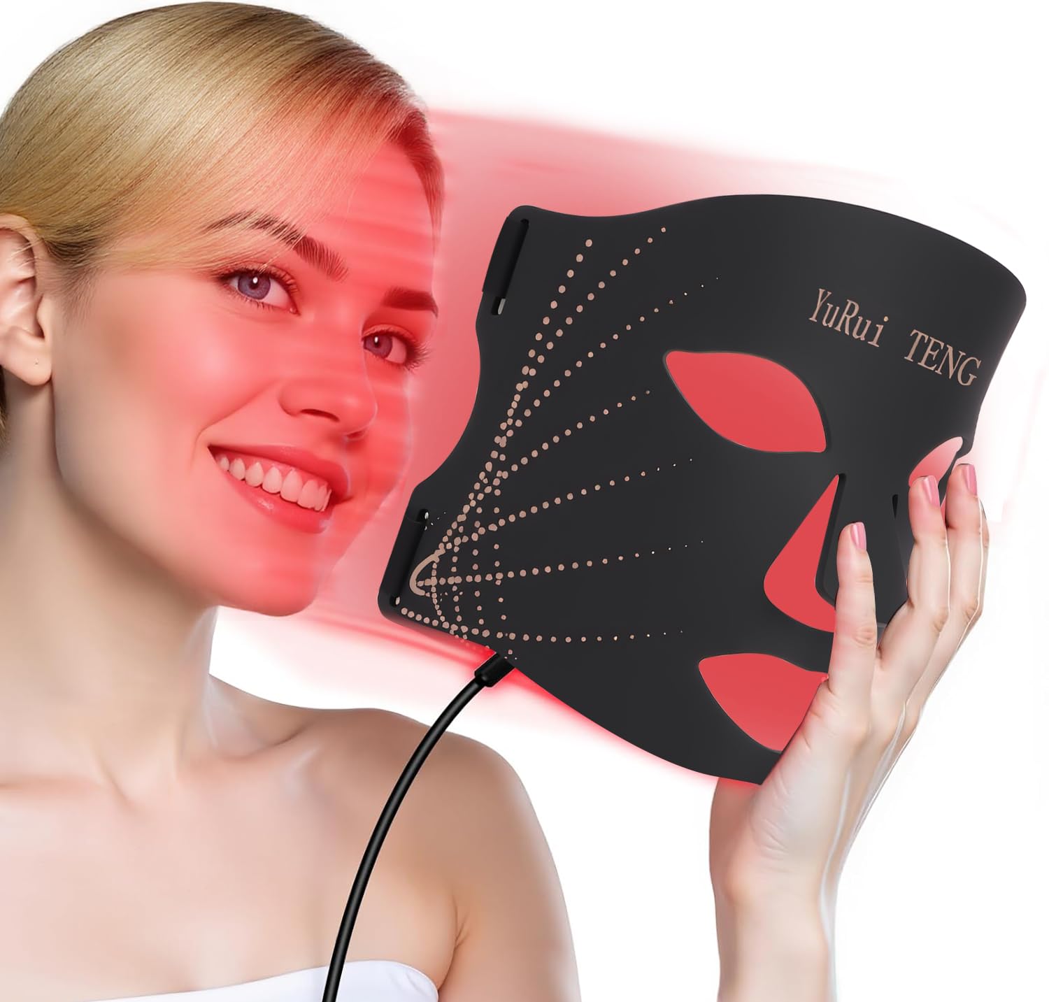 Red Light Therapy for Face 7 -color light modes 3-in-1 Fusion LED Beads 1200mAh red light therapy face