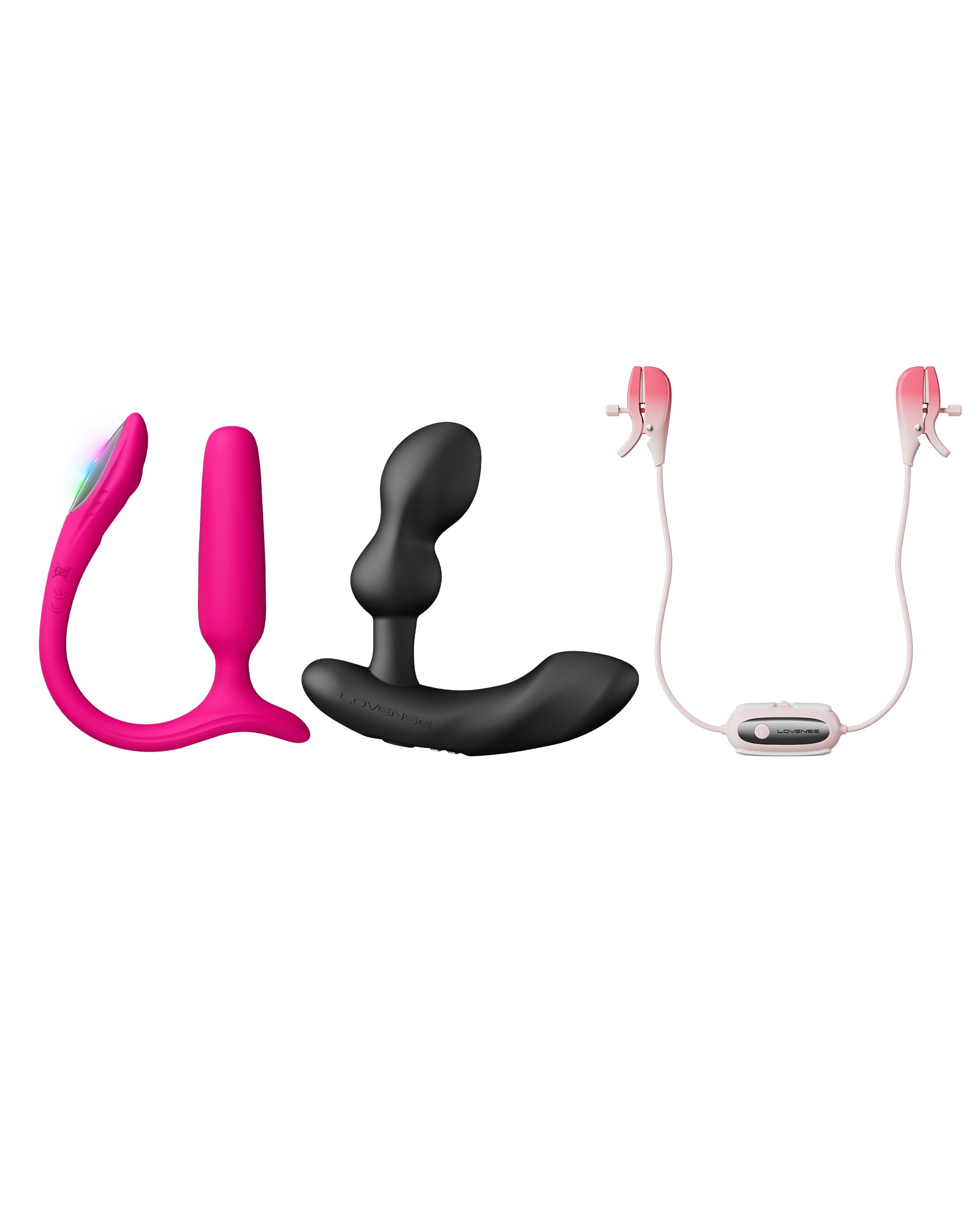 LOVENSE Lush Anal Vibrating Butt Plug Sex Toys with LED Light Beginners-Friendly Edge 2 Prostate Massager Vibrator Gemini