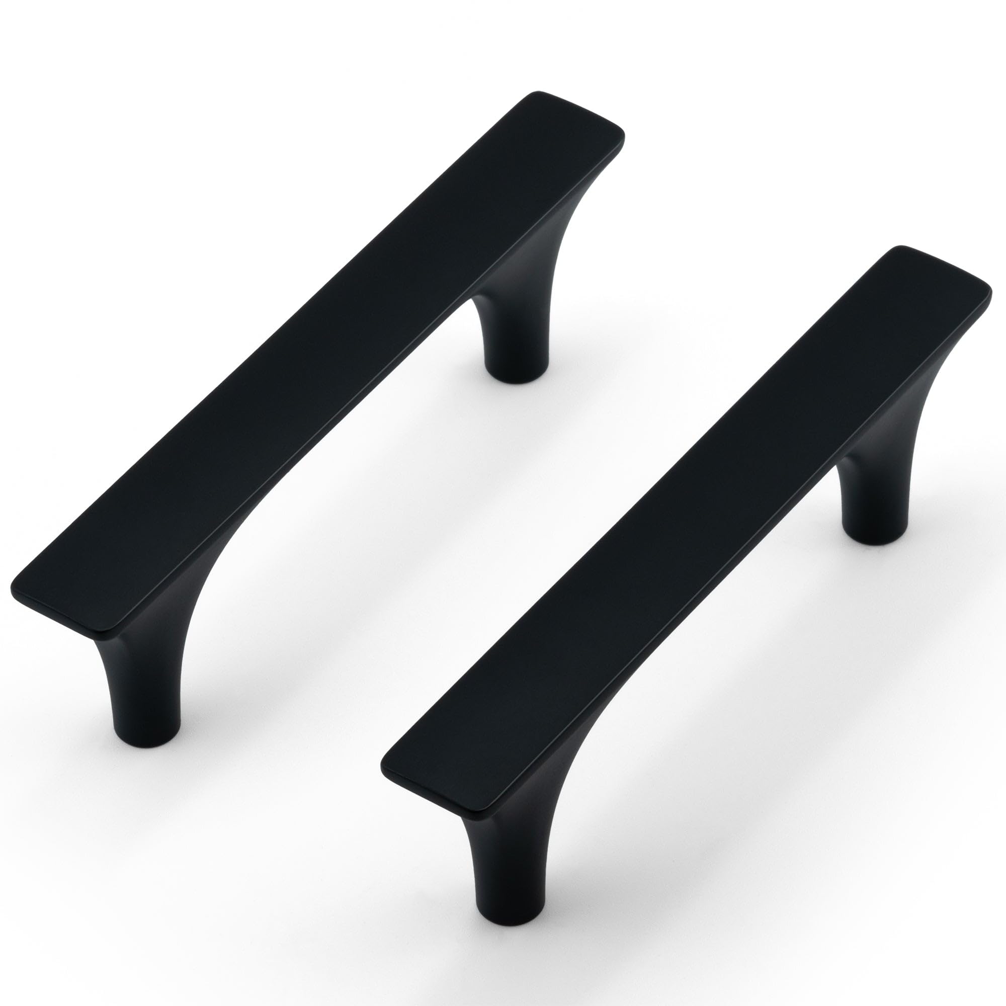 HESTIA HARDWARE 10 Pack Handles for Cabinets and Drawers | 3 Inch (76mm) Center to Center Black Cabinet Handles | Black Cabinet Pulls, Drawer Pulls
