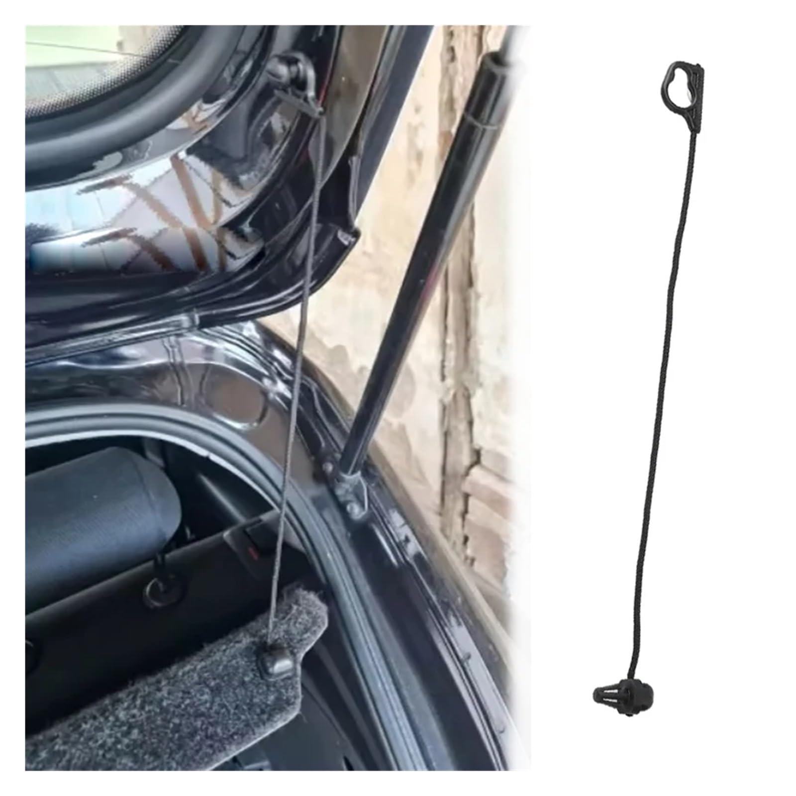 CordóN Bandeja Maletero Compatible con Opel para Corsa D 2007-2015 Modelos De 5 Puertas Cordón De Tracción para Maletero Coche Correa Estante Trasero Paquetes 13367836(2 Pcs)