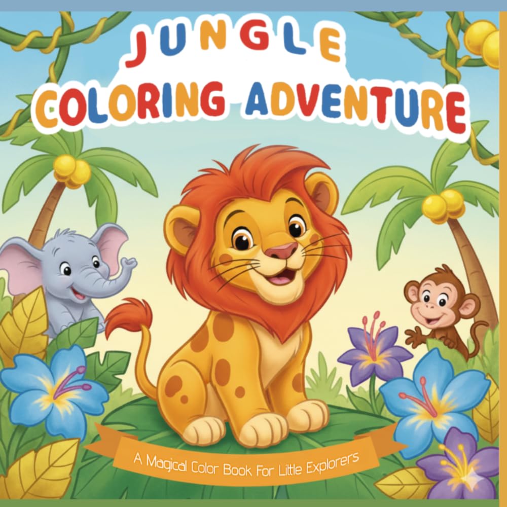 Snail Friends: Jungle Animals Adventure: Amazing Coloring Book with Cute Jungle Animals for Kids Ages 3–8