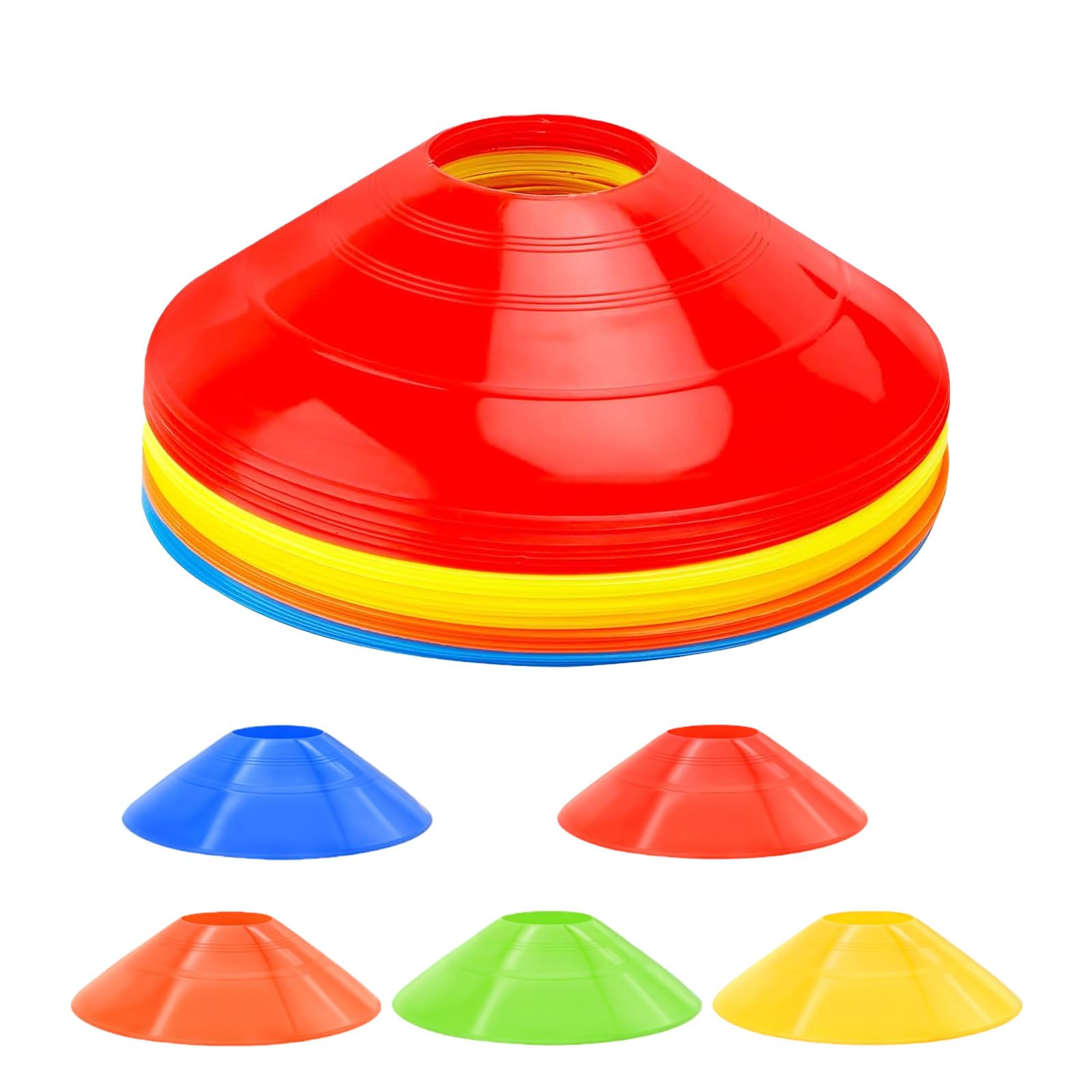 Bamboopack 20 PCS Soccer Cones Agility Disc Cones Sports Football Soccer Training Cone Obstacle Marker Disc for Sports Training Ball