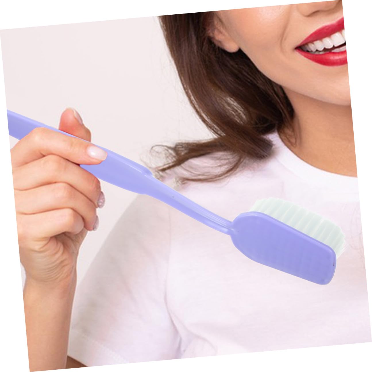 2 Stück Riesige Zahnbürsten Party Requisiten aus Robustem Material in Lavendel für Hochzeiten Geburtstage und Halloween Fotobox