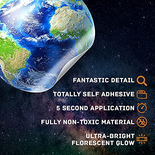 175+ Pcs Glow In The Dark Stars And Planets For Ceiling - 9 Planet Wall Stickers - 3D Realistic Nasa Space Decor Moon Sun Glow In The Dark Stars, Solar System Wall Decals For Kids #TOP6