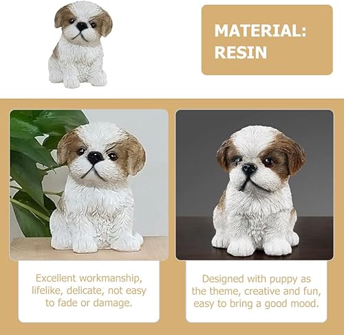 Miniatura 7 de Decoración para el hogar, decoración del hogar, estatua de perro, bonita estatua de cachorro, escultura de perro de resina de escritorio para sala