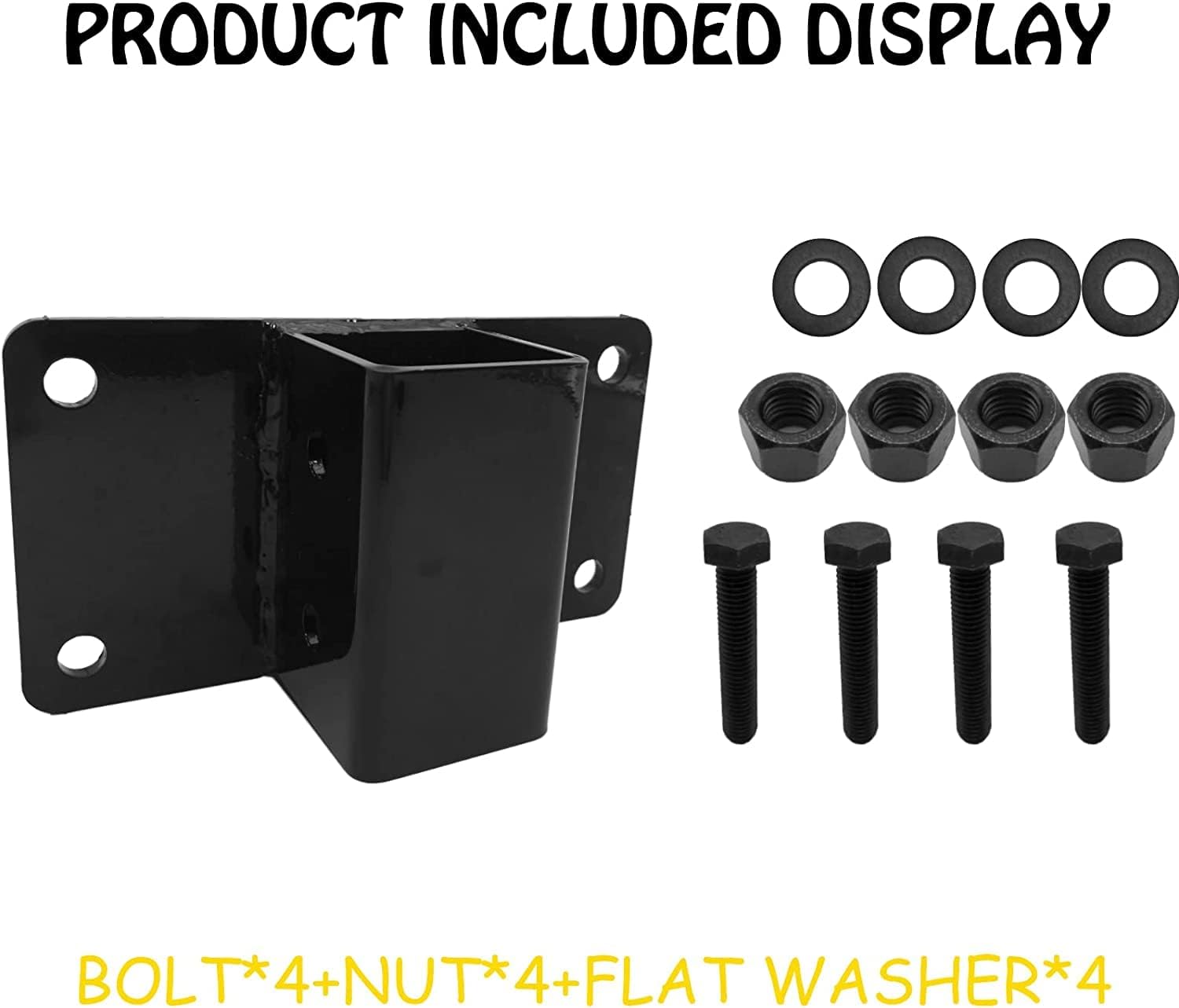 Bolt on Receiver Hitch for Tractor Bucket 2 Inch Receiver Class 3 Maximum Tow Capacity 6,000 lbs Work Well for Tractor Bucket, RV, UTV, Truck, Black