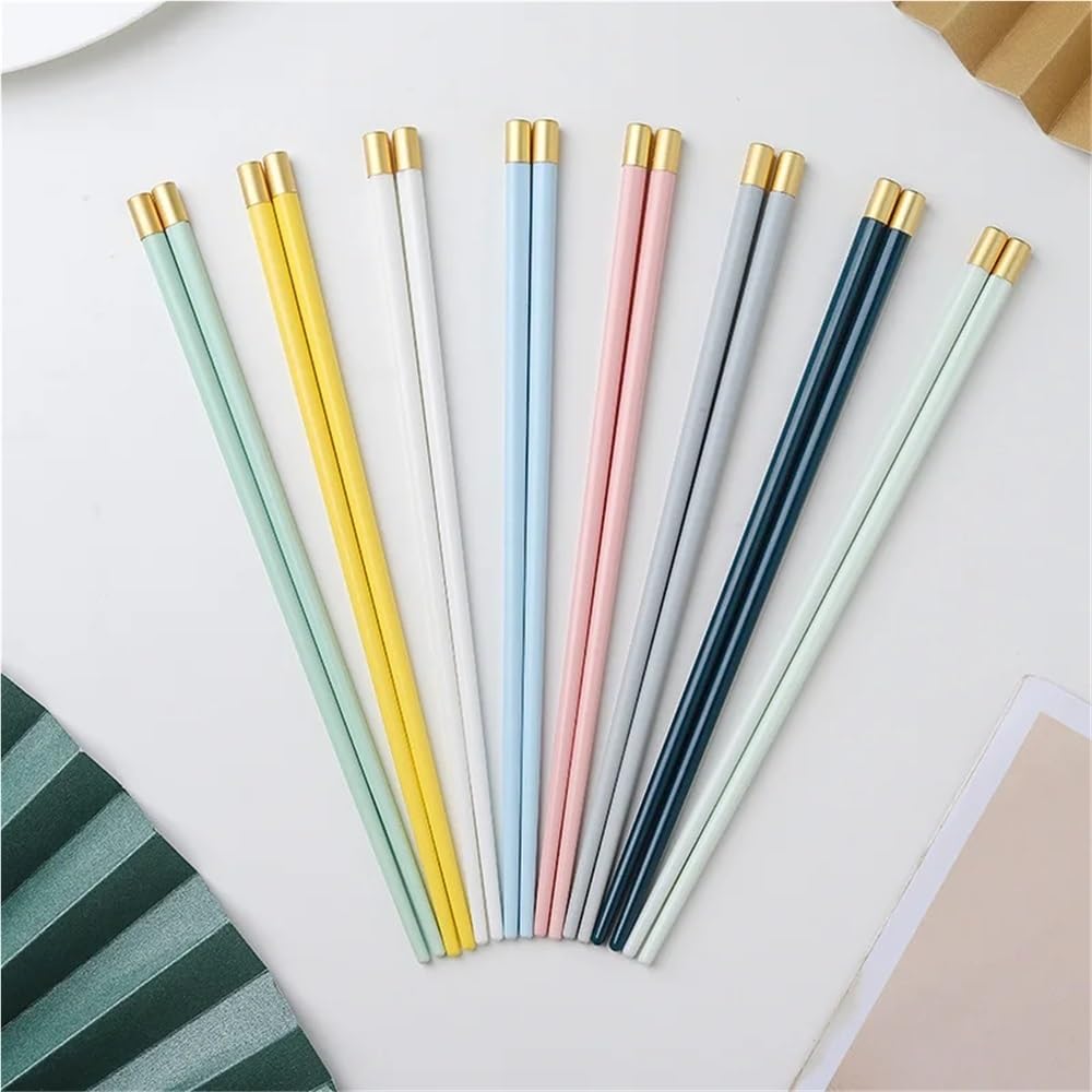 Ensemble de baguettes réutilisables, ustensiles d'entraînement universels for débutants et adultes, outils de préhension des doigts, apprentissage facile de la cuisine(Light green-6 Pair)