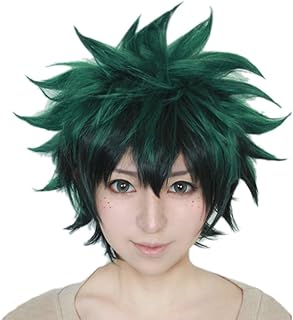 Izuku Midoriya Wig Deku Anime Cosplay Short Green Wig ML216