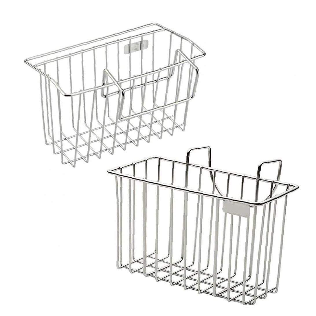 Generic Kitchen Sponge Holder Stainless Steel Hanging Sink Caddy Organizer Draining Basket Style 1 For Home Prensent Silver