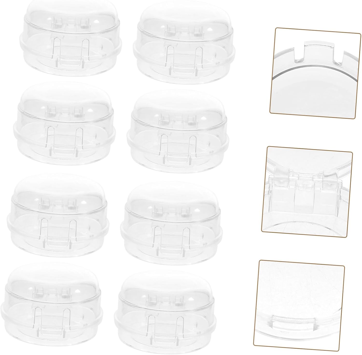 WOONEKY 10pcs Safety Gas Stove Knob Covers Clear Protectors for Preventing Accidents Fits Knobs Easy for Parents Hard for Boys and Girls