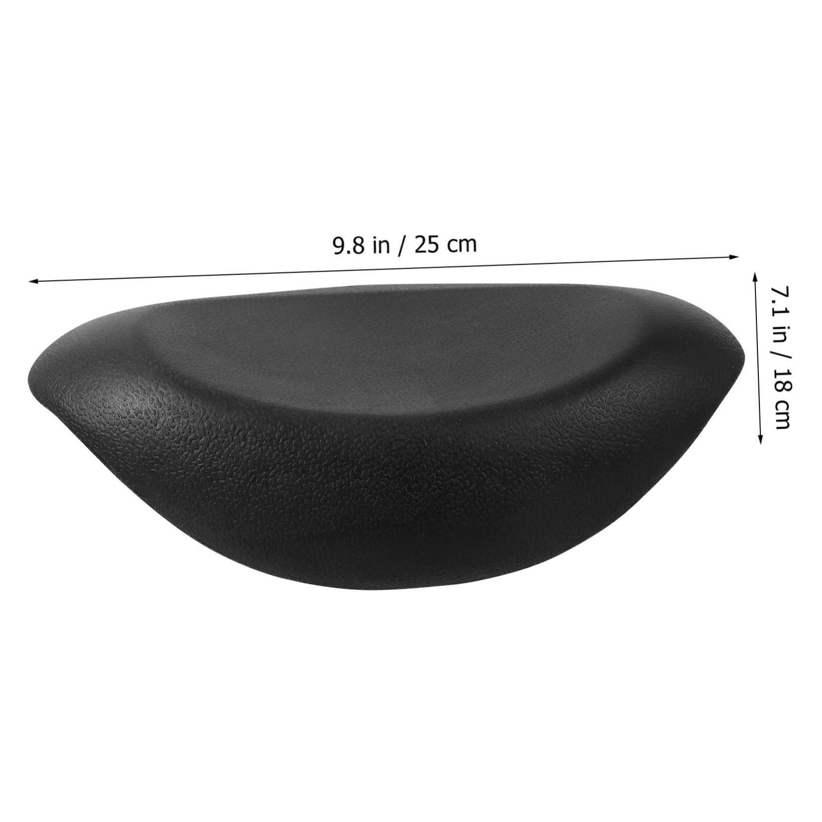 Cuscino Design a Curve in Pu Ventose Antiscivolo per Vasca da Bagno Colore Nero Supporto Collo e Schiena Ergonomico per Vasca e Spa