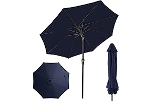 JEAREY 9FT Patio Umbrella for Outdoor with Push Button Tilt and Crank,...