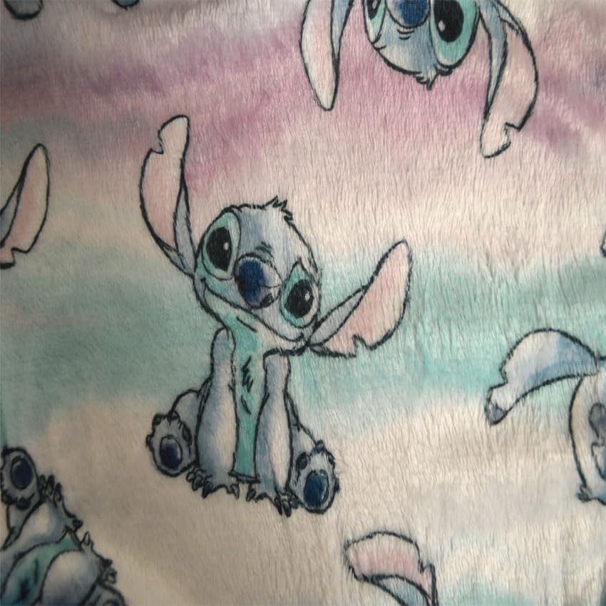 Disney Little Big Lilo and Stitch Soft Fleece PJ Lounge Pajama Bathrobe for Girls with Shawl Collar, White, 62