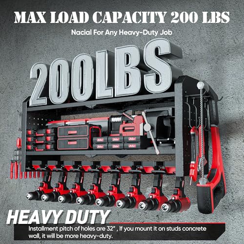 Nacial Power Tool Organizer Wall Mount, 8 Drill Holder Wall Mount - image 4