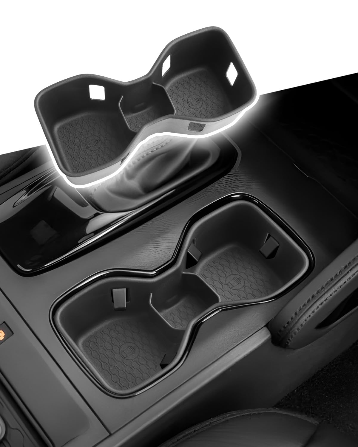 CDEFG for 2022-2025 2026 Nissan Frontier Center Console Cup Holder Organizer Insert TPE Accessories- Fits Frontier