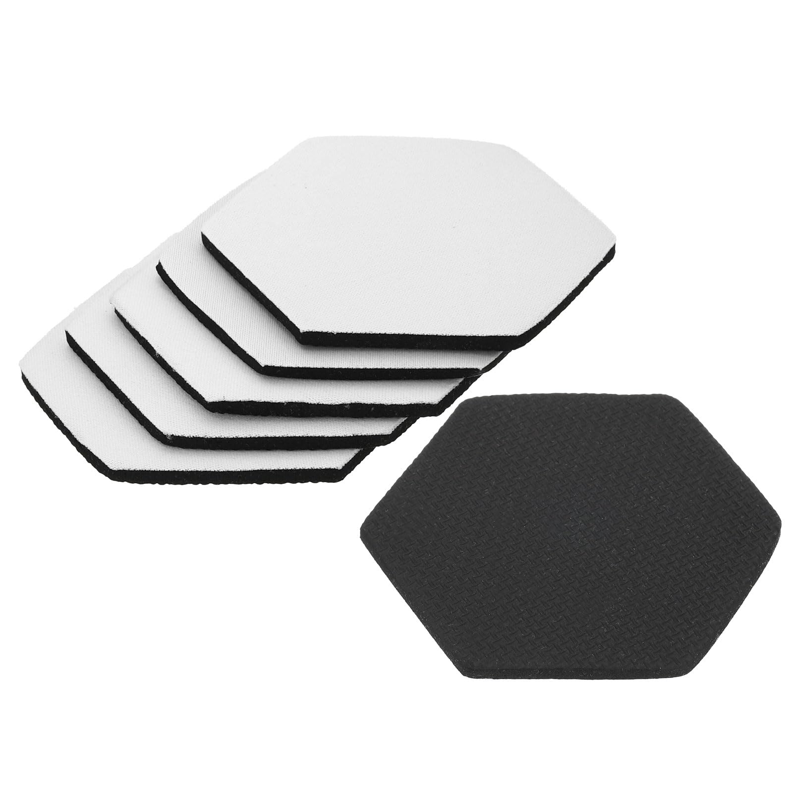 PATIKIL Sublimation Coaster Blanks, 10Pcs 3.9x3.4" Hexagon Blank Cup Coasters for Thermal Sublimation DIY Crafts White