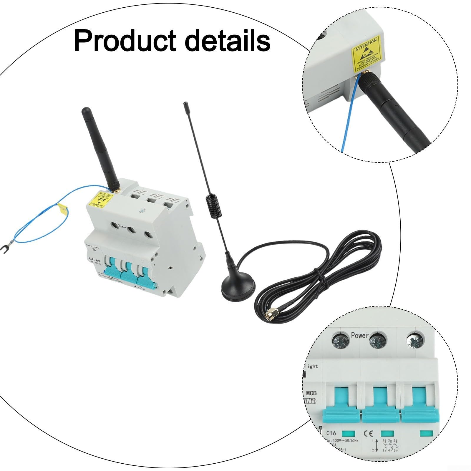 per interruttore Smart WiFi 3P 16A Controllo Remoto per interruttore
