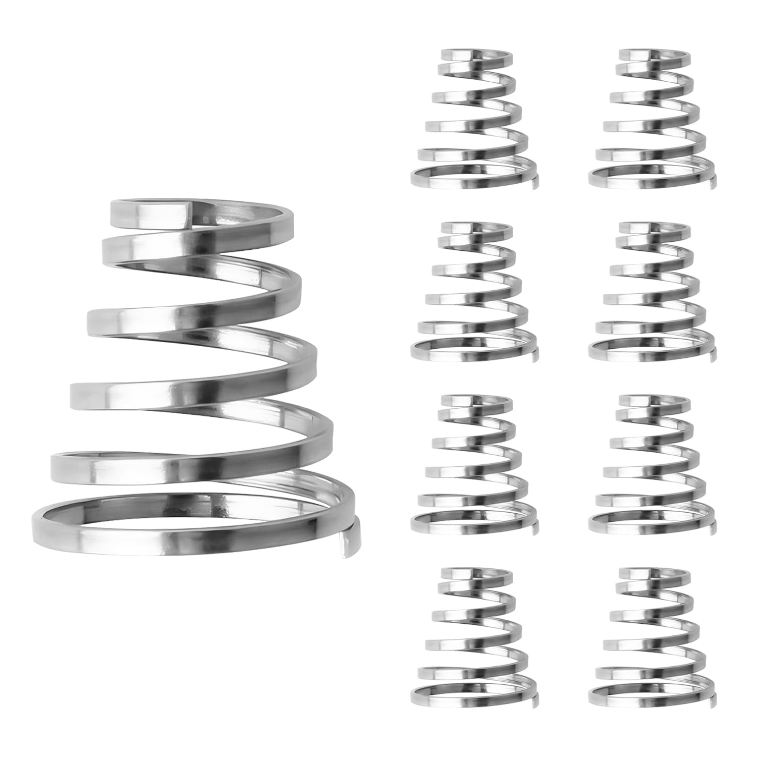 Qrity 10Pcs Bike Wheel Springs, Universal Bike Quick Release Skewer Spring, Stainless Steel Bicycle Hub Accessories, for Mountain Bike Road Bicycle Cycling