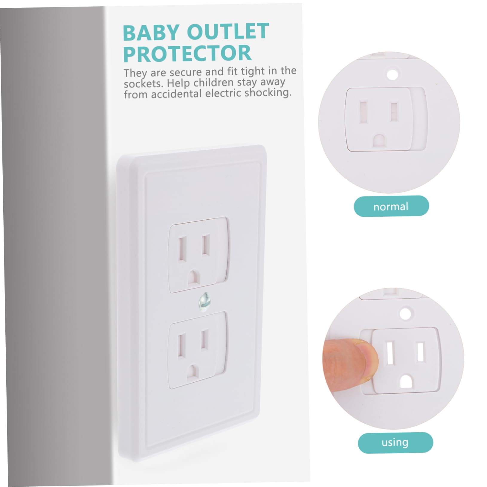 2 Sätze Steckdosenschutzabdeckung Außen Im Freien Beschützer Babysicher Kabel Buchse Eckenschutz Kindersicher Lichtschalterabdeckung Stecker Versteck Netz Tür Weiß Abs 4 Stück * 2 DOITOOL