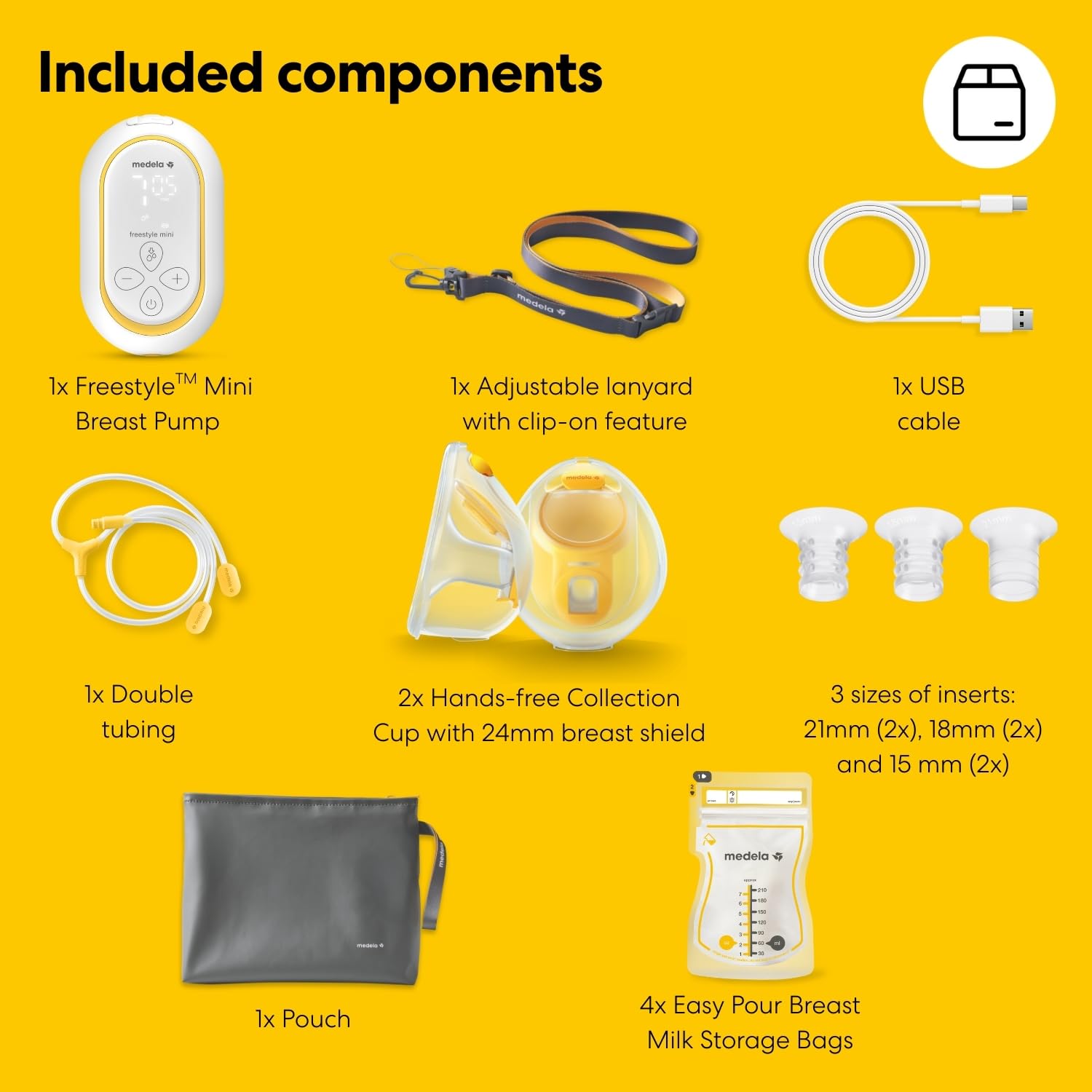 Medela Freestyle Mini Hands-Free Double Electric with Hands-Free Cups & Rechargable Battery. — view 14