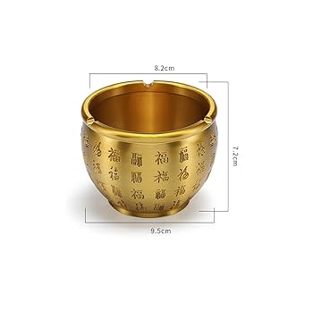 灰皿　銀星鍮器工芸社　真鍮　福　約500g　韓国製 灰皿 銀星鍮器工芸社 真鍮 福 約500g 韓国製