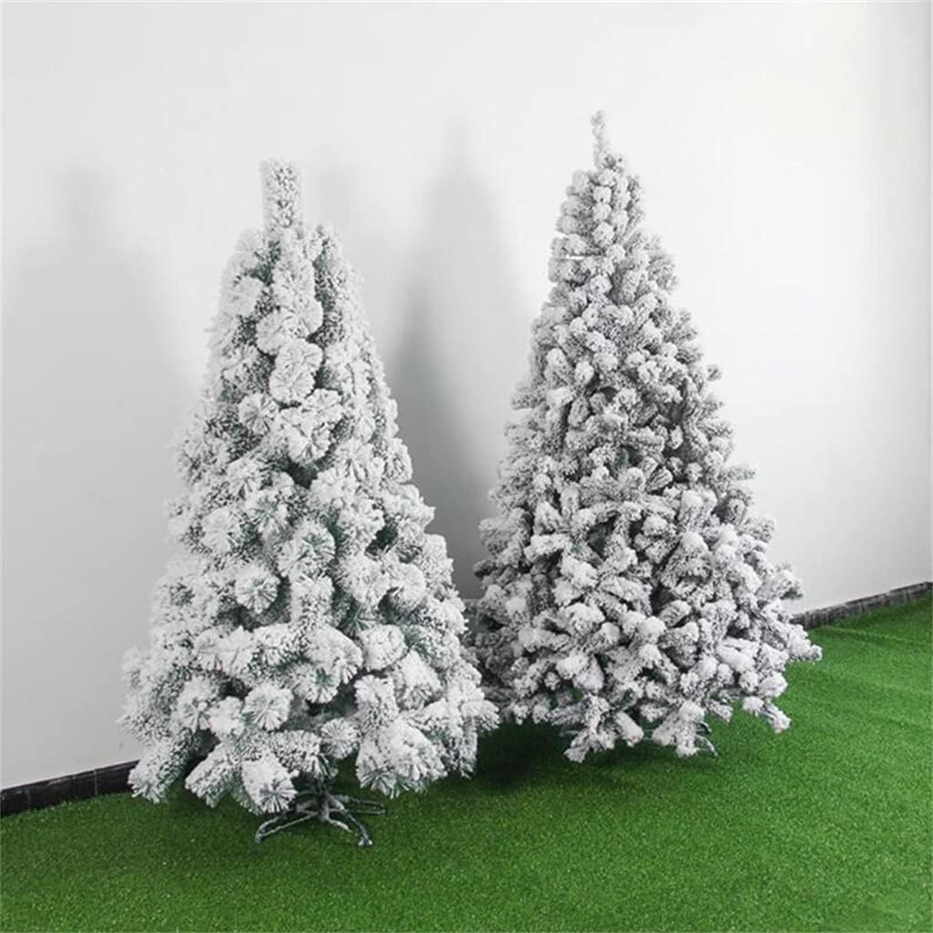 Artificial White Snow Christmas Tree Ornament Adornment Desktop Decoration Shopping Mall Party Supplies (Color : Green Size : 60cm)