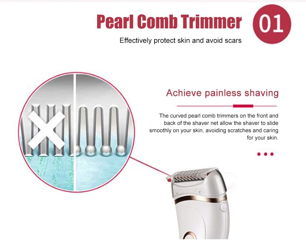 Electric for Women, Shaver Rechargeable Women's Electric Shaver with LED Display Body Hair Removal for Face Underarm Legs and Bikini Line - Image 3