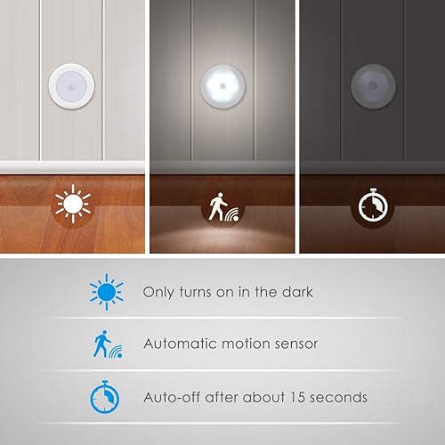 Miniatura 4 de Sensor de movimiento luz Amir luz LED de noche que funciona con pilas inalámbrica se adhiere a cualquier lugar luces para clóset luces para escalera