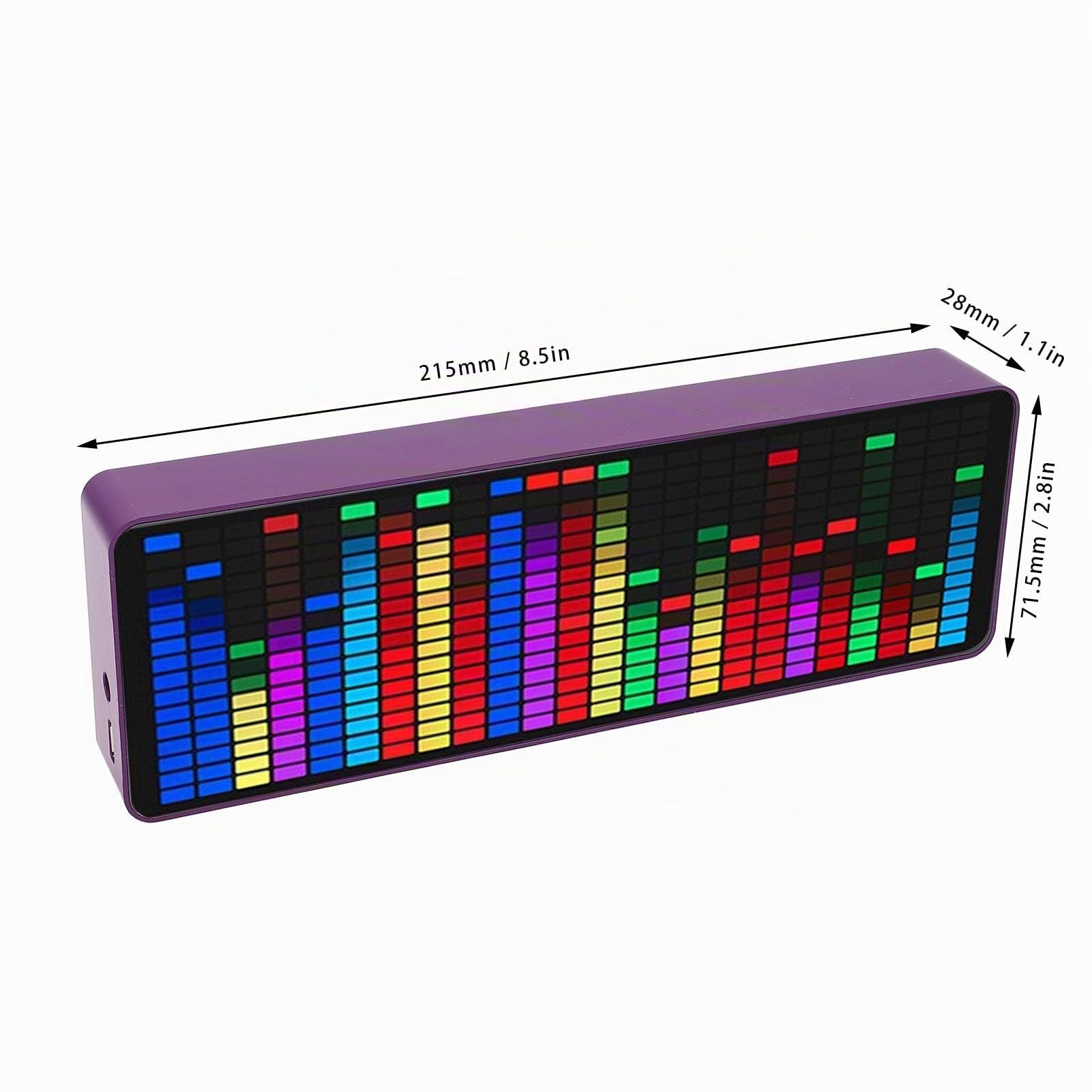 Analizzatore di Spettro Musicale LED RGB, Display VU Meter, Alimentato USB, Wireless, per Analizzatore di Ritmo