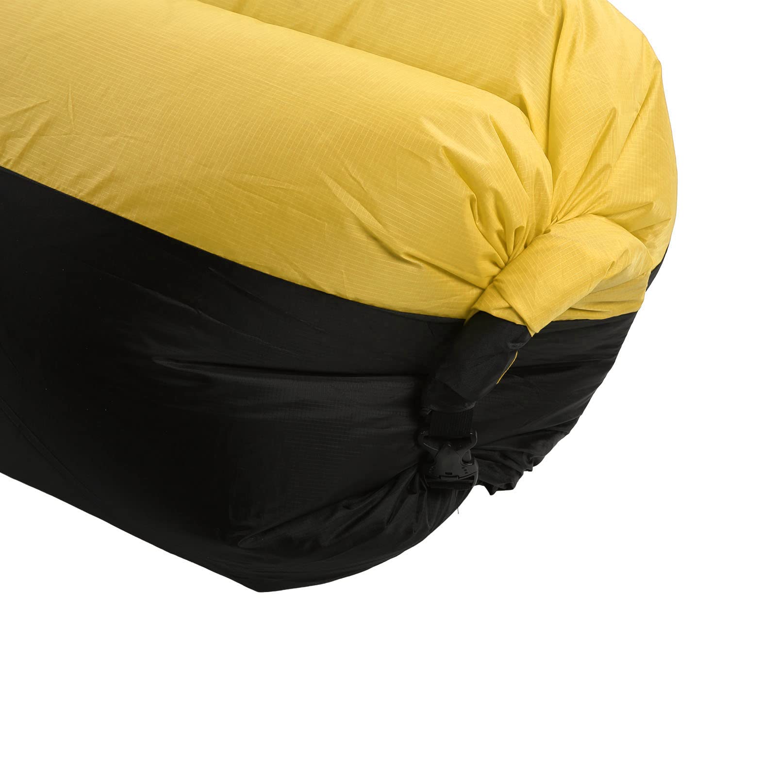 SIXRUN Sofá Inflable para Exteriores, Tumbona Inflable Portátil, sofá de Aire para Acampar, Senderismo, sofá Inflable, Lágrima (Negro más Amarillo)