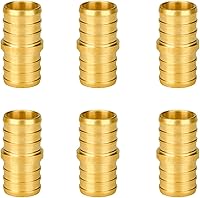 Vista 14 de SUNGATOR Accesorios Pex de 1 pulgada, paquete de 2 acoplamientos Pex de 1/2 pulgada, sin plomo de latón, accesorios Pex de 1 pulgada para tubería Pex