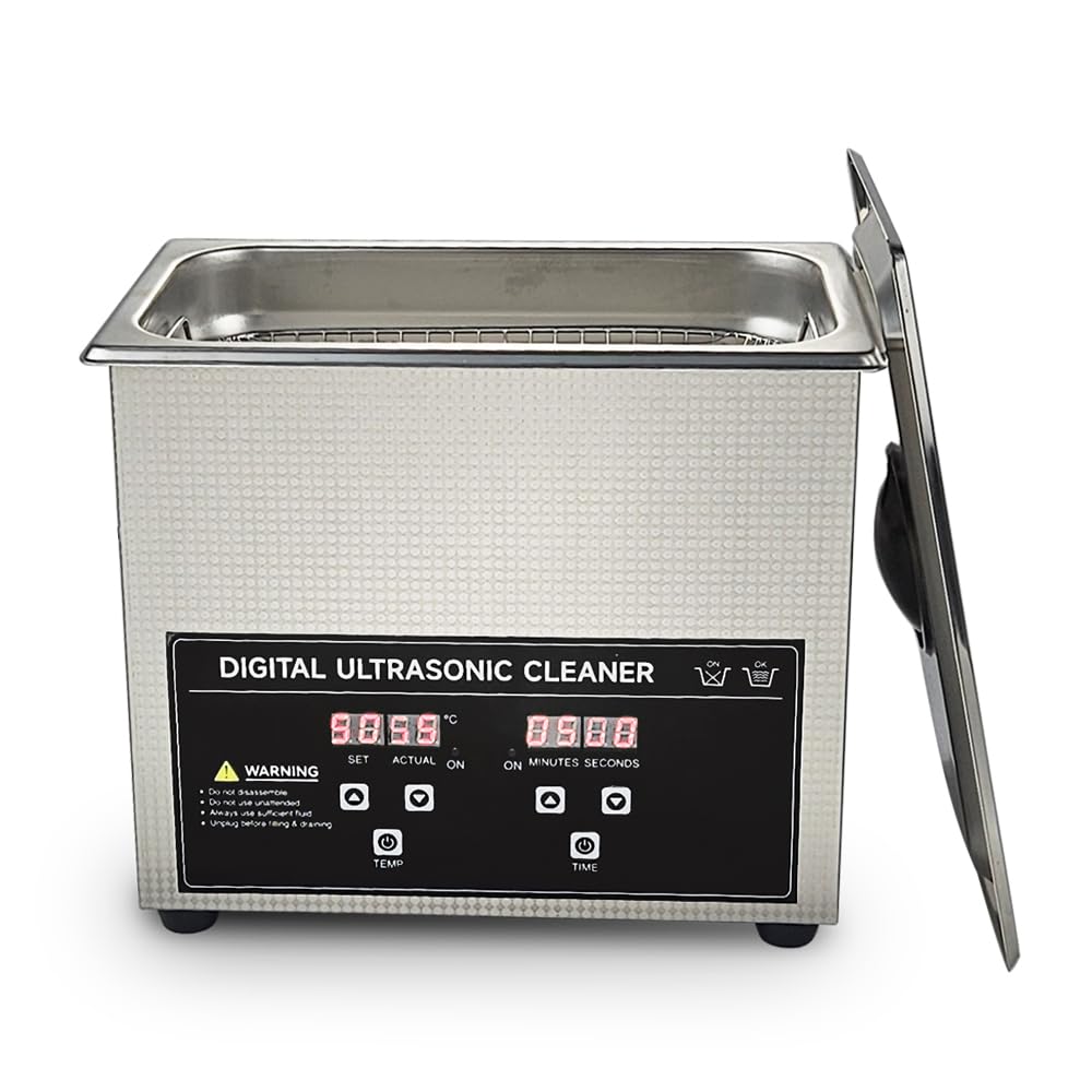 3L Ultrasonic Cleaning Machine with Heater Timer 3L Stainless Steel Washing Machine for Lab Tools Glasses Auto Parts High Power 120W Digital Display