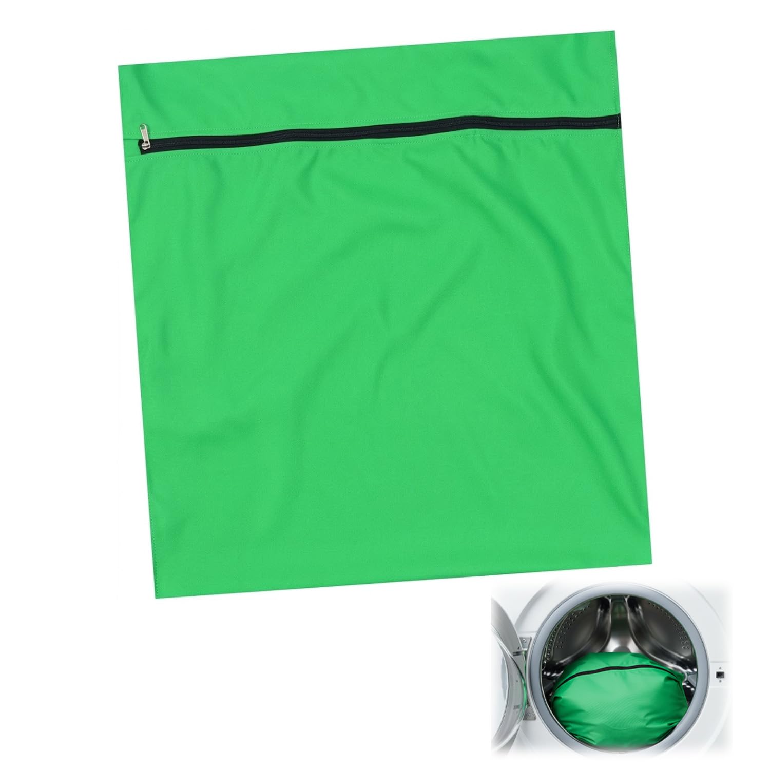 Vextpiratory Green Pet Laundry Bag, Large Washing Machine Bag With Zipper To Catch Hair For Dogs Cats And Guinea Pigs, Reusable Pet Wash Bag For Washing Machine (Green)