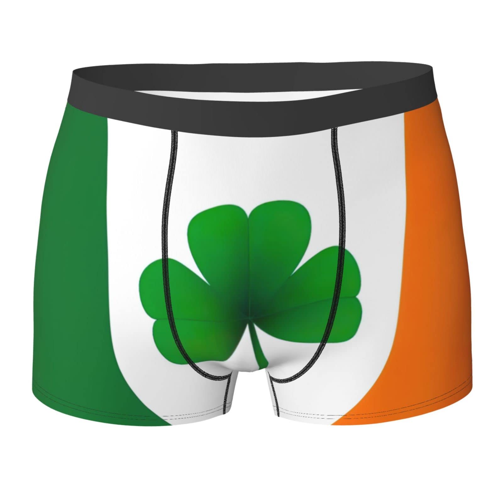 AOOEDM Ireland Irish Shamrock Underwear Men'S Breathable Boxer Briefs Soft Shorts Comfortable Printed Underwear