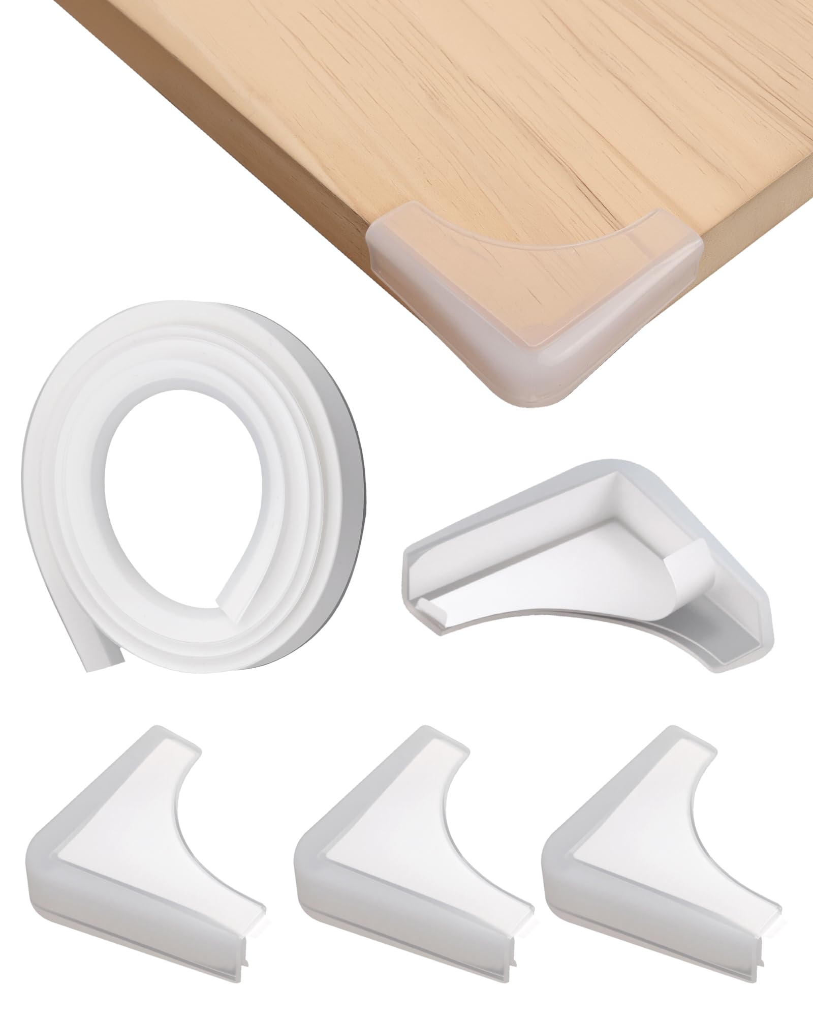 eSynic 1m Silicone Edge Protector Easy Install & Remove, for Toddler Safety