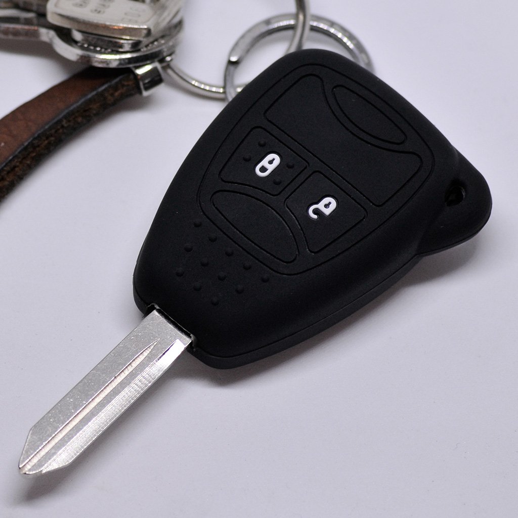 Custodia Chiave Auto In Silicone Per Jeep | Commander Grand Cherokee Wrangler Patriot | 2 Pulsanti - 3