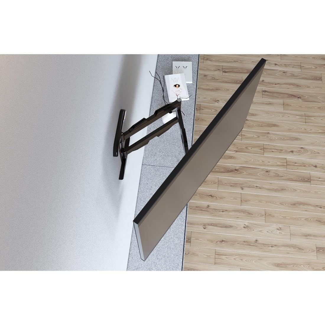 Hama | Soporte de Pared para TV Giratorio. (Soporte TV articulado Brazo Largo 165 cm, vesa hasta 400x400, Extensible, inclinable, para Pantallas 32 a 65 Pulgadas) Negro
